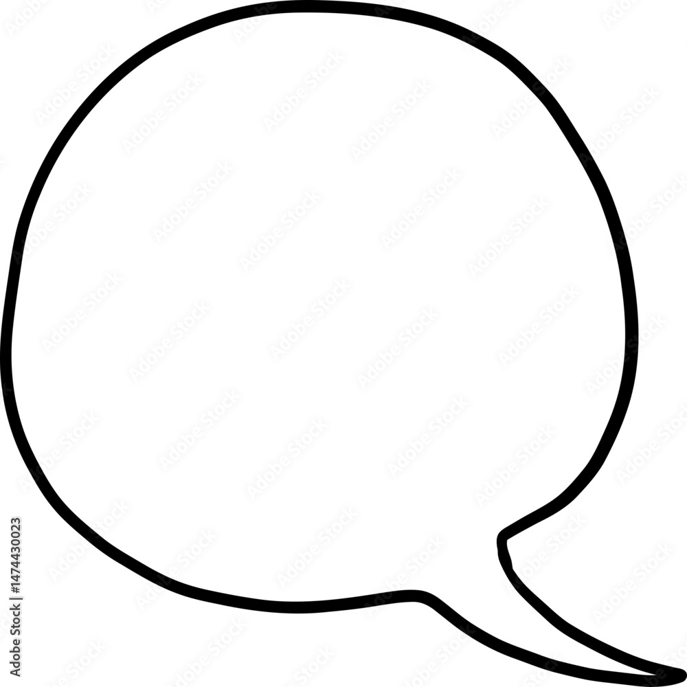 Rounded Hand Drawn Oval Talk Balloon Rounded Hand Drawn Oval Talk Balloon