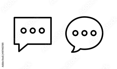 Chat icon logo design. speech bubble sign and symbol. comment icon. message