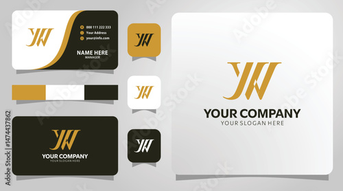 Elegant YW monogram logo design for business branding instant download perfect for your company