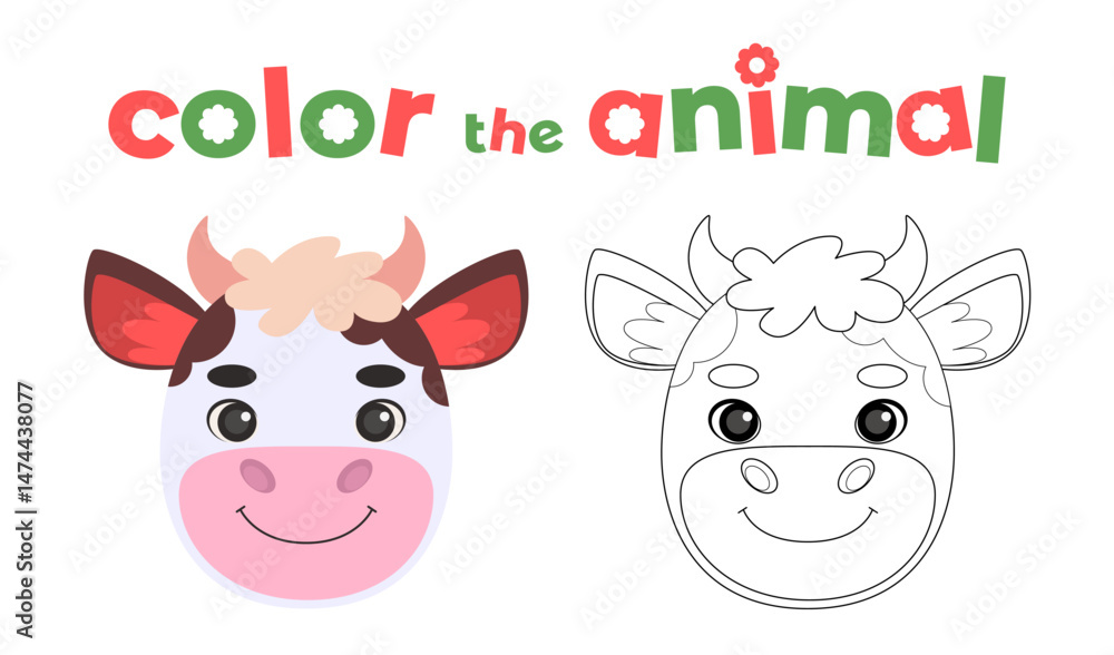 Obraz premium 42 - Animals head coloring