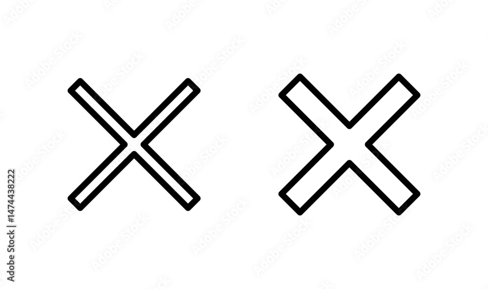 Fototapeta premium Close icon logo design. Delete sign and symbol. cross sign