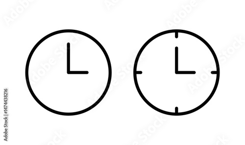 Clock icon logo design. Time sign and symbol. watch icon