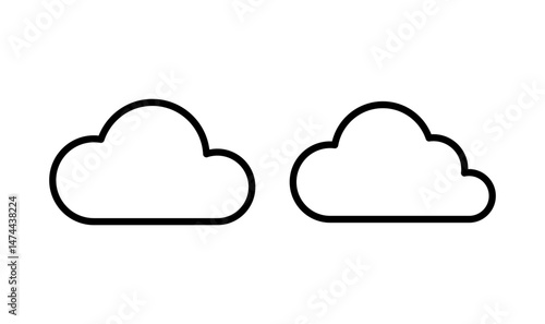 Cloud icon logo design. cloud sign and symbol