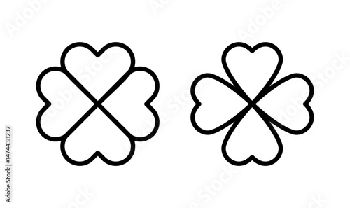 Clover icon logo design. clover sign and symbol. four leaf clover icon.
