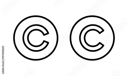 Copyright icon logo design. copyright sign and symbol