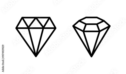 Diamond icon logo design. diamond gems sign and symbol