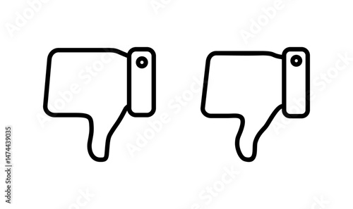 Dislike icon logo design. dislike sign and symbol. Hand with thumb down