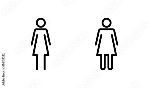 Female icon logo design. woman sign and symbol