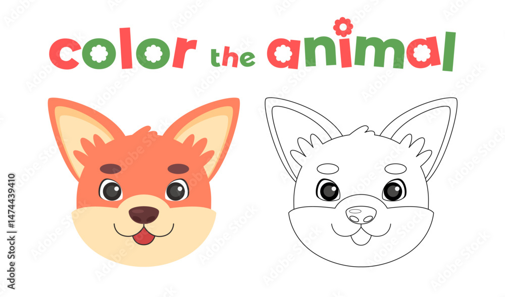 42 - Animals head coloring 42 - Animals head coloring