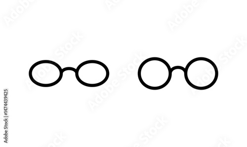 Glasses icon logo design. Glasses sign and symbol