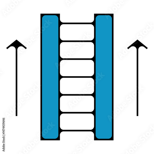 icone symbole pictogramme entreprise success echelle sociale