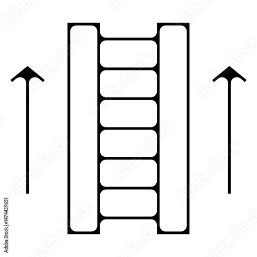 icone symbole pictogramme entreprise success echelle sociale