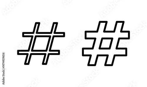 Hashtag icon logo design. hashtag sign and symbol