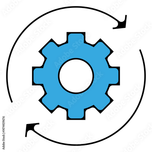 icone symbole pictogramme entreprise success engrenage reglage