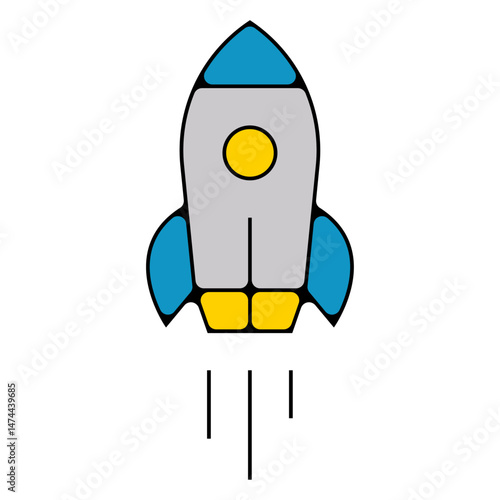 icone symbole pictogramme entreprise success fusée decollage