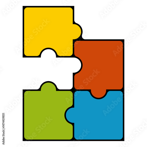 icone symbole pictogramme entreprise success puzzle equipe