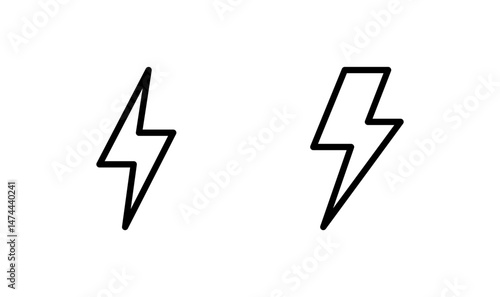 Lightning icon logo design. electric sign and symbol. power icon. energy sign