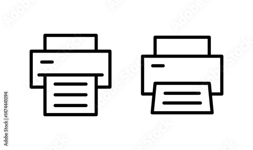 Print icon logo design. printer sign and symbol