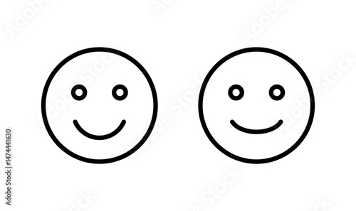 Smile icon logo design. smile emoticon icon. feedback sign and symbol