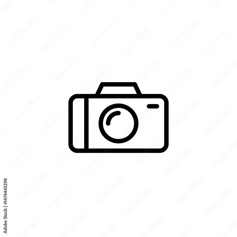 Simple Digital Camera Icon for Photography, Travel Blog, and Photo App Interface Simple Digital Camera Icon for Photography, Travel Blog, and Photo App Interface
