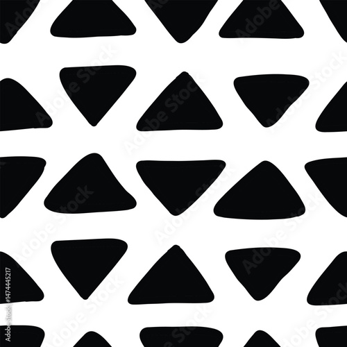 Free hand line triangle background, seamless pattern