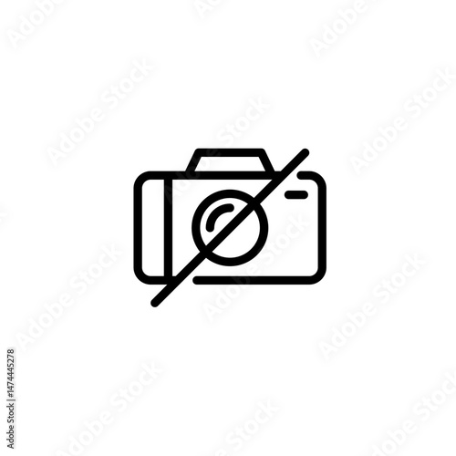 No Camera Allowed Icon for Security, Privacy, and Restricted Photography Zones