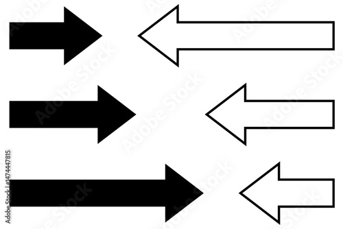 矢印　イラスト　モノクロ