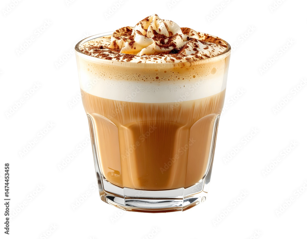 Creamy Coffee Drink with Whipped Cream & Cocoa Creamy Coffee Drink with Whipped Cream & Cocoa