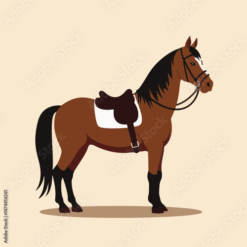 Brown Horse Tack on Neutral Background for Equestrian Blogs, Animal Education, Horse Care Articles, and Social Media Content