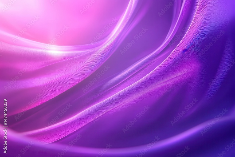 Abstract flowing fabric design in vibrant pink and purple hues. Soft, smooth, glowing textures create a dynamic, ethereal effect Abstract flowing fabric design in vibrant pink and purple hues. Soft, smooth, glowing textures create a dynamic, ethereal effect