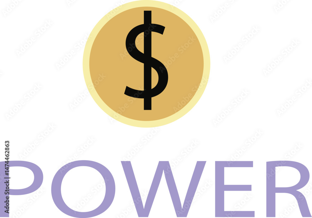 Obraz premium Power Of The Many Logo Design