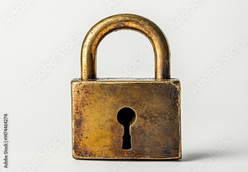 Antique brass padlock (1)