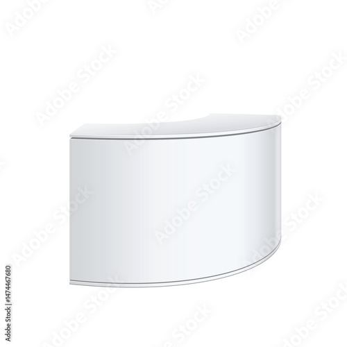 Promotion counter, Retail Trade Stand Isolated on the white background. MockUp Template For Your Design. Vector illustration.
