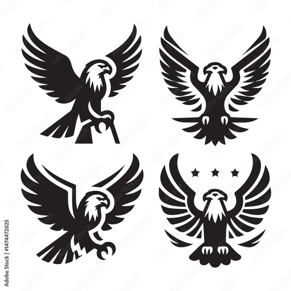 Obraz premium High Quality Eagle Silhouettes