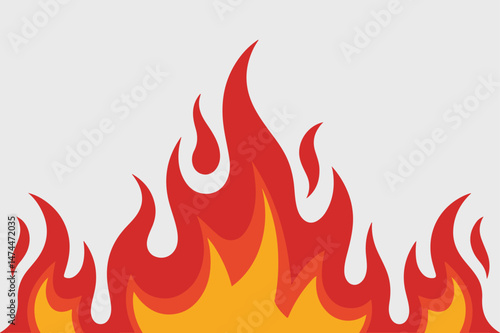 Dynamic Red Flame Graphic Vector Illustration 2