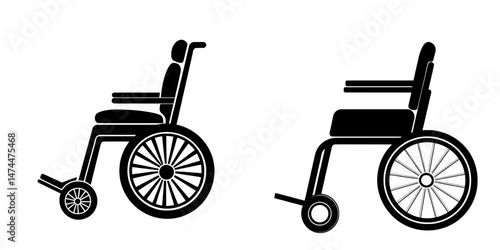Flat icon for websites and print representing wheelchair or handicapped access sign or symbol