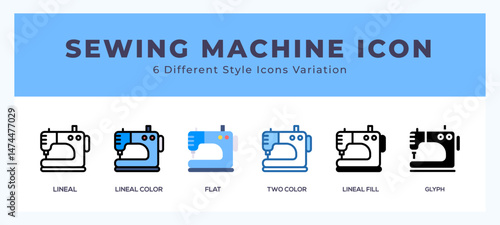 Sewing machine icon for websites and apps. vector illustration