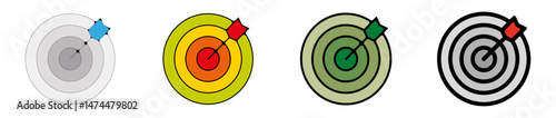 icone symbole pictogramme entreprise success cible rouge objectif graisse couleur