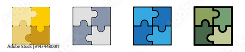 icone symbole pictogramme entreprise success puzzle graisse couleur