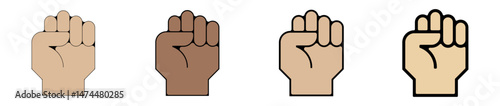 icone symbole pictogramme entreprise success travail main ferme determiné graisse couleur