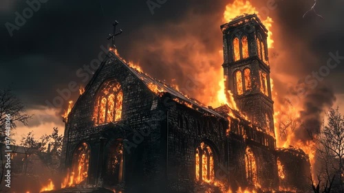 Burning church disaster