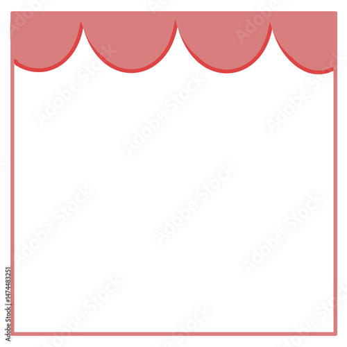 red curtain with frame, Red Curtain Background 