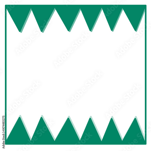 Frame Geometric green Background , Curtain Frame
