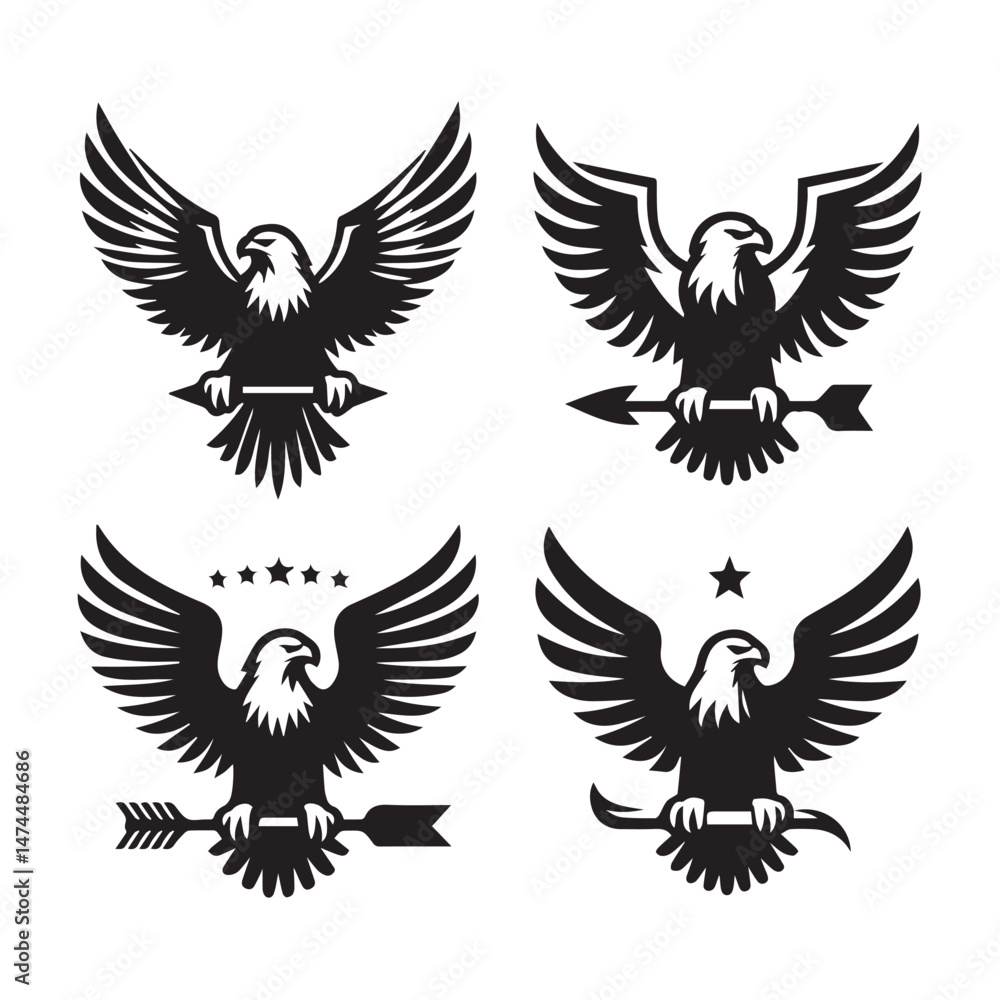 Obraz premium Black Eagle Graphics Set