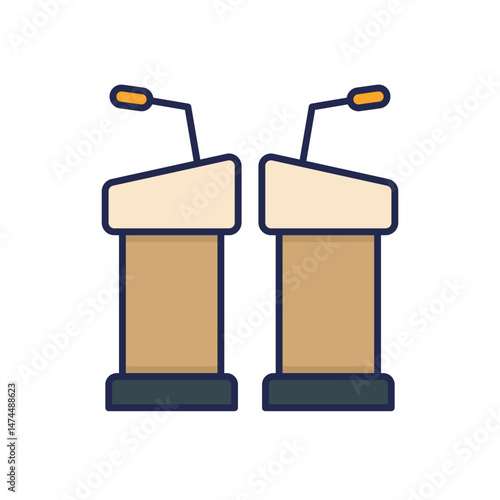 Debate Vector icon