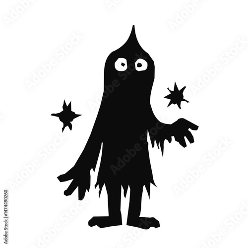 Silhouette of monster aliens