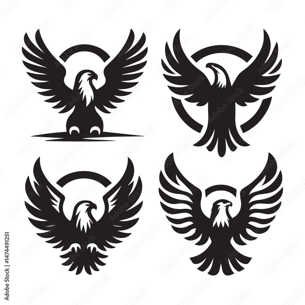 Fototapeta premium Eagle Silhouette Vector Art