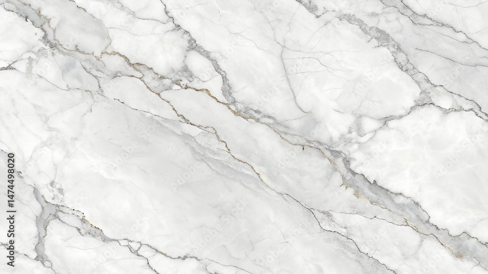 Obraz premium Elegant Seamless White Marble Texture with Subtle Gray Veins