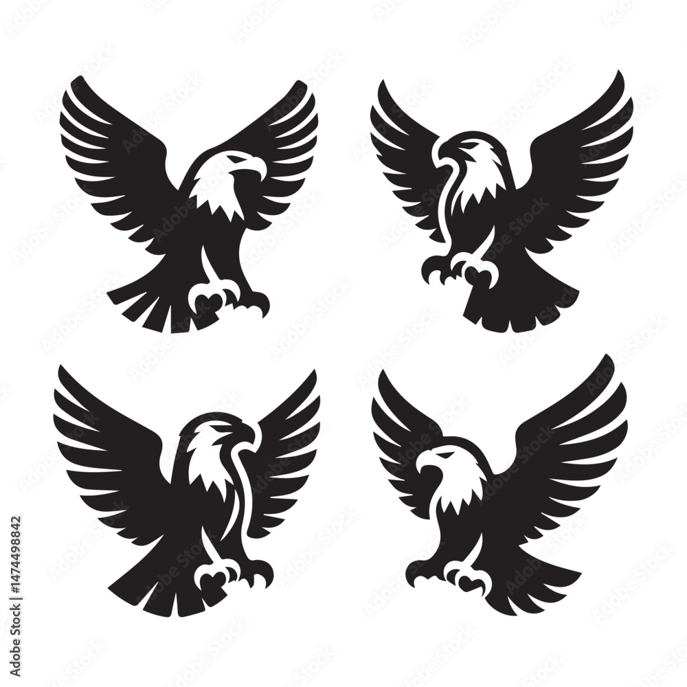 Fototapeta premium Elegant Eagle Vector Designs