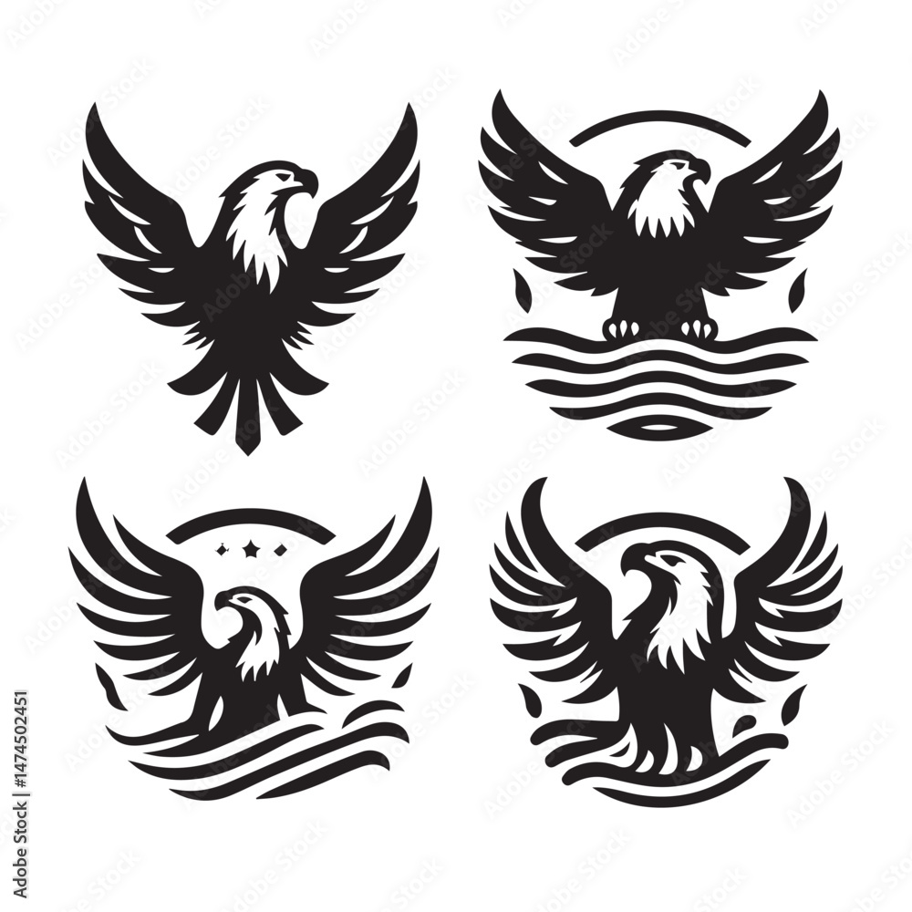 Elegant Eagle Vector Designs Elegant Eagle Vector Designs